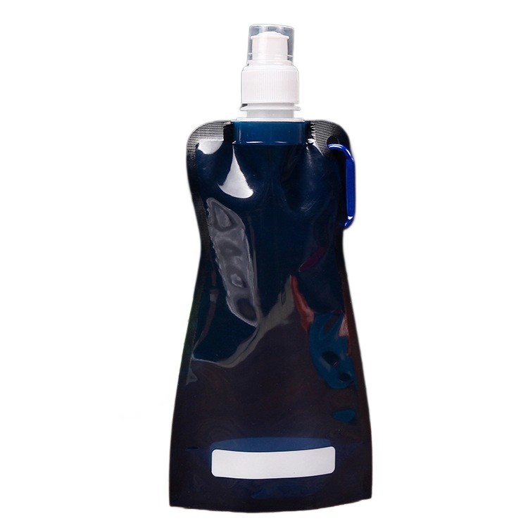 PE Stand-Up Liquid Spout Pouch W/ Carabiner-16oz