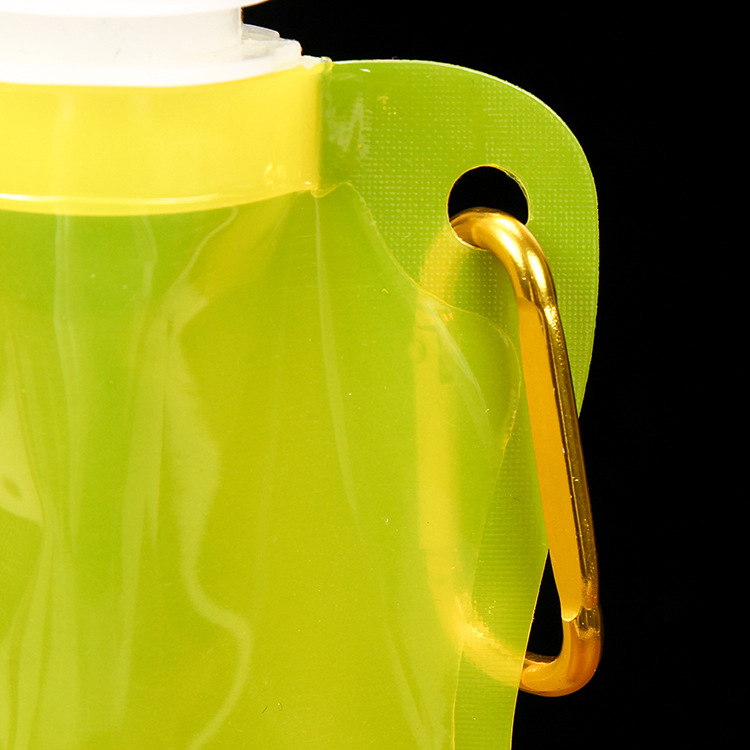 PE Stand-Up Liquid Spout Pouch W/ Carabiner-16oz