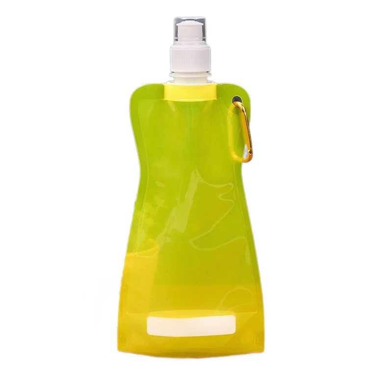 PE Stand-Up Liquid Spout Pouch W/ Carabiner-16oz