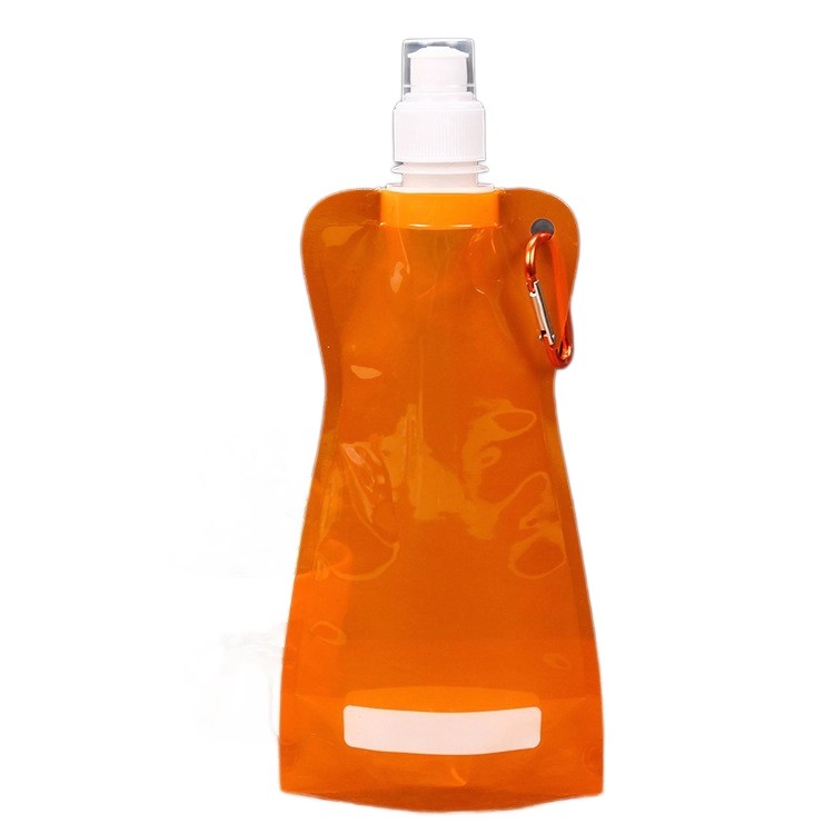 PE Stand-Up Liquid Spout Pouch W/ Carabiner-16oz