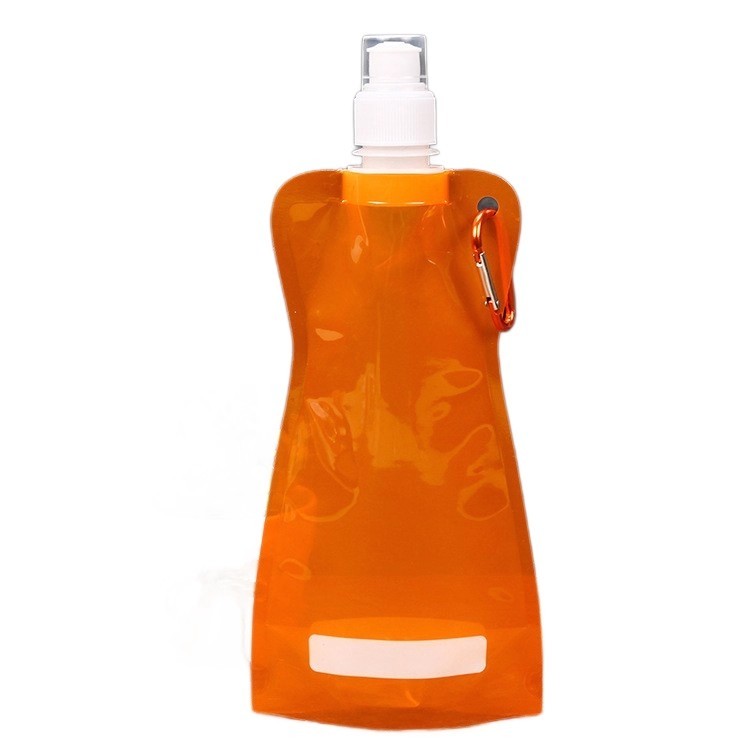 PE Stand-Up Liquid Spout Pouch W/ Carabiner-16oz
