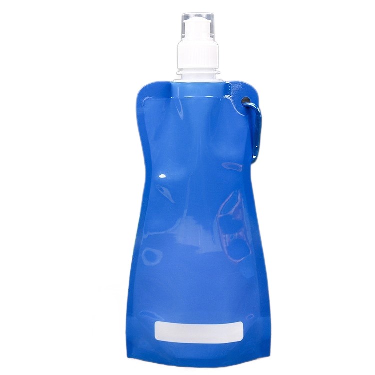 PE Stand-Up Liquid Spout Pouch W/ Carabiner-16oz