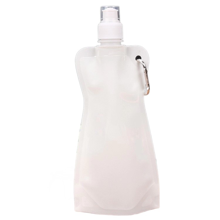 PE Stand-Up Liquid Spout Pouch W/ Carabiner-16oz