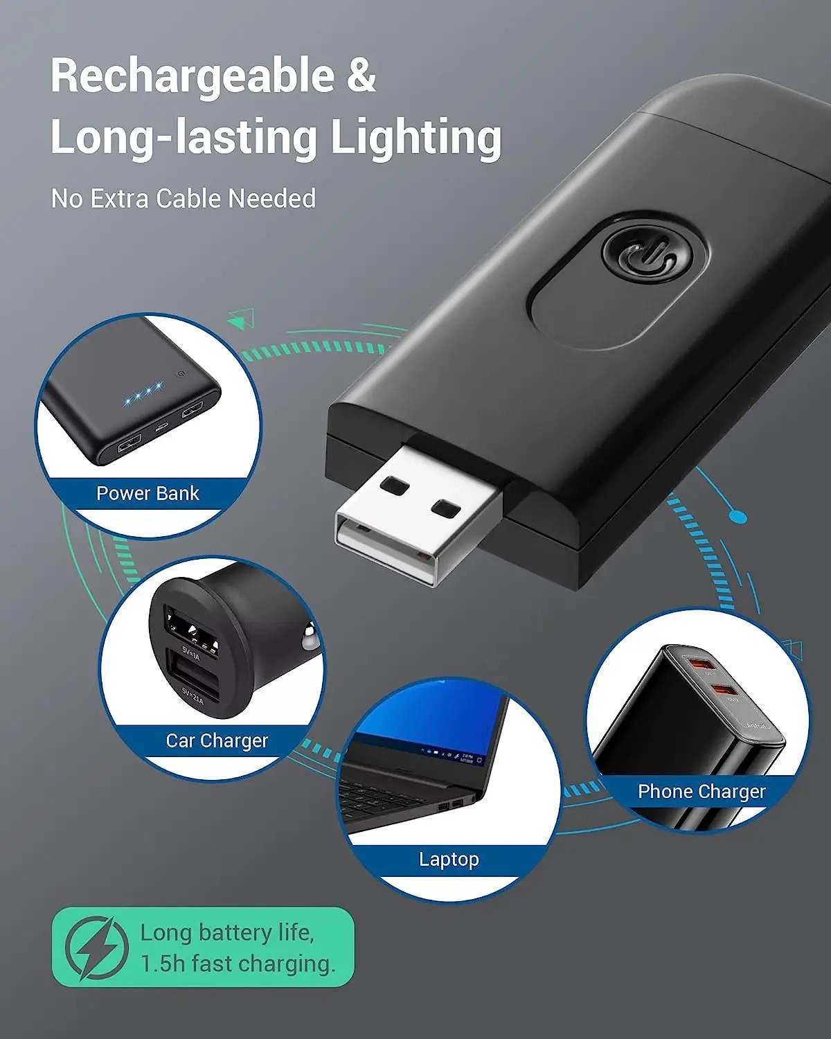 USB Charging Clip-on Reading Light
