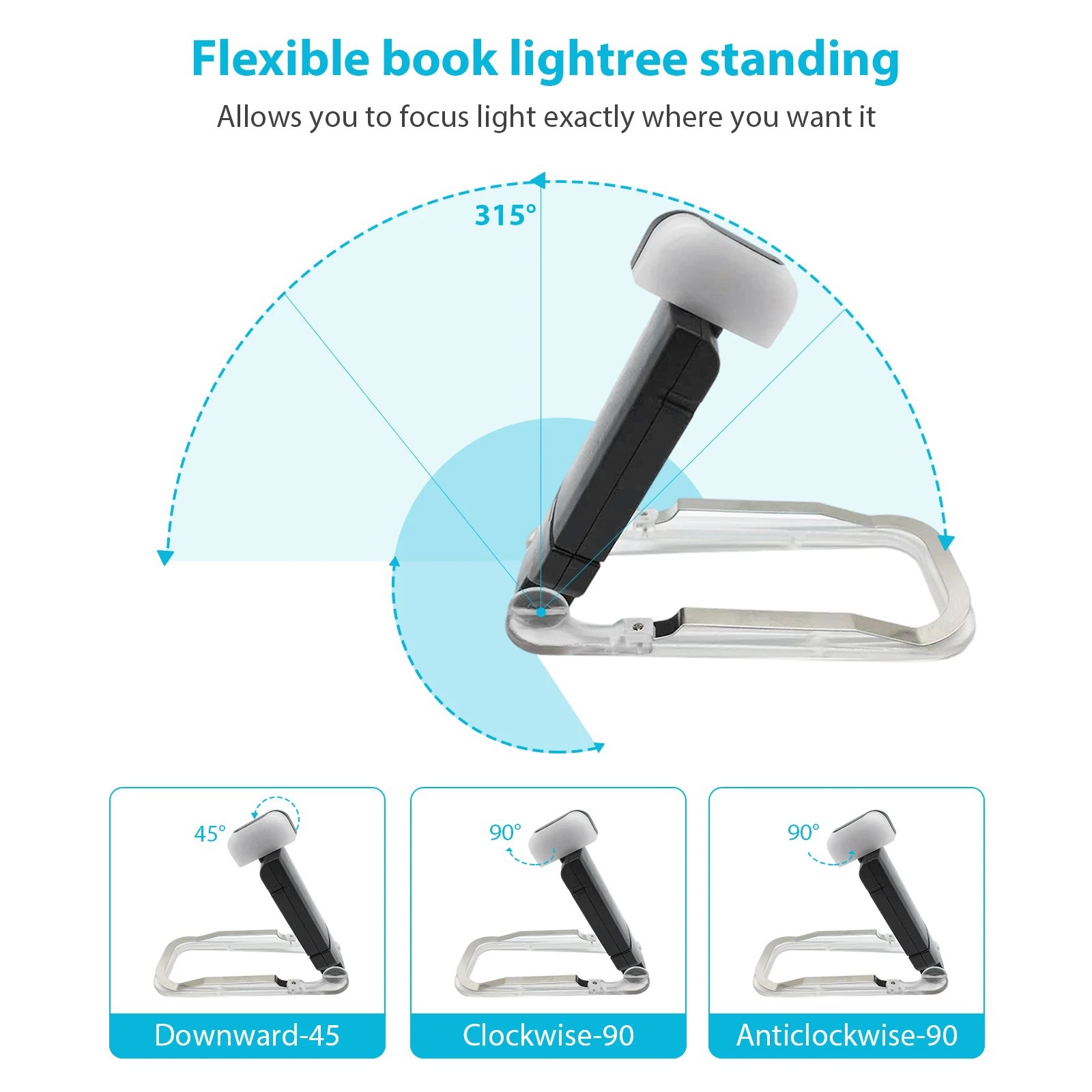 USB Charging Clip-on Reading Light