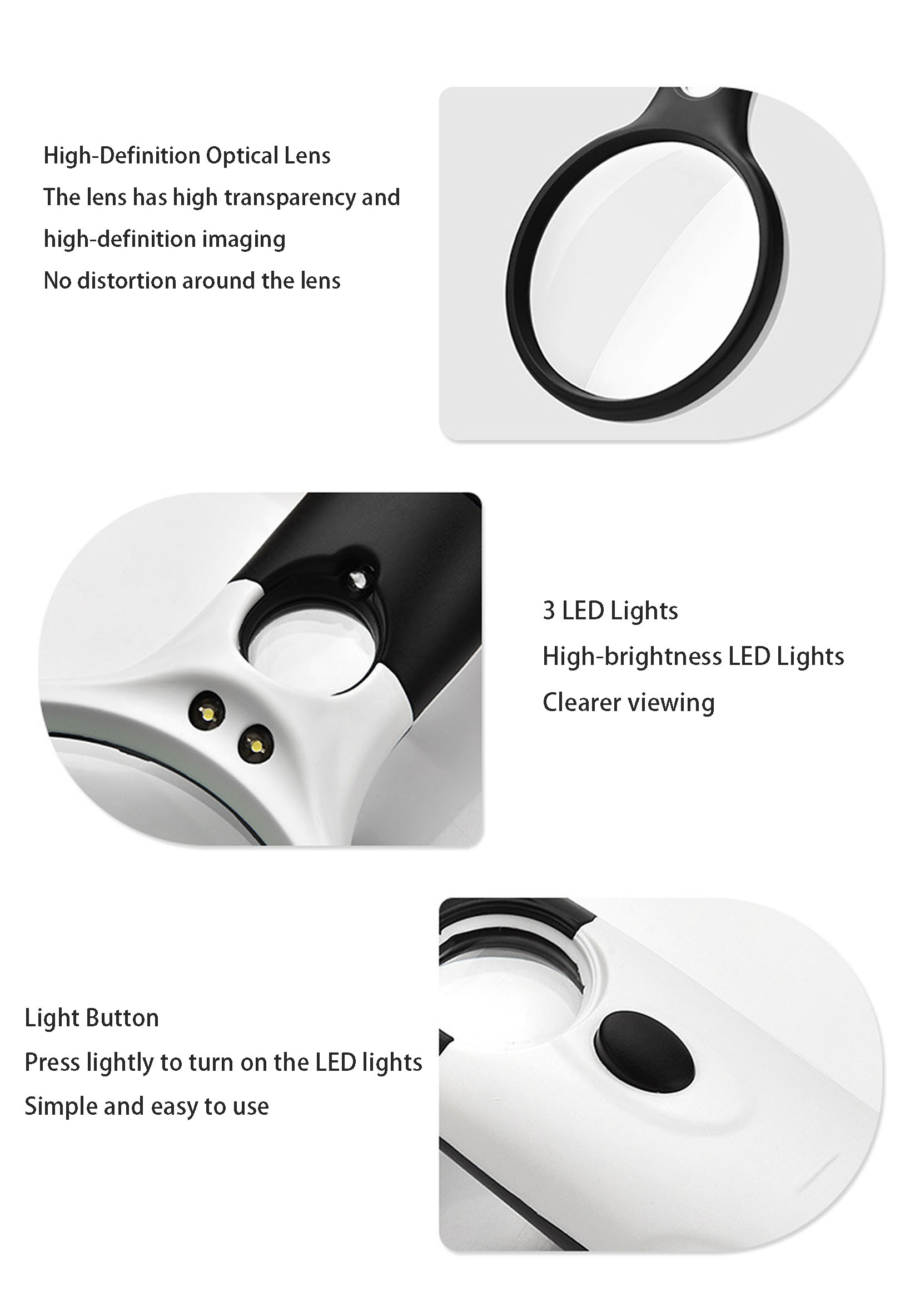Handheld Magnifier with LED Light