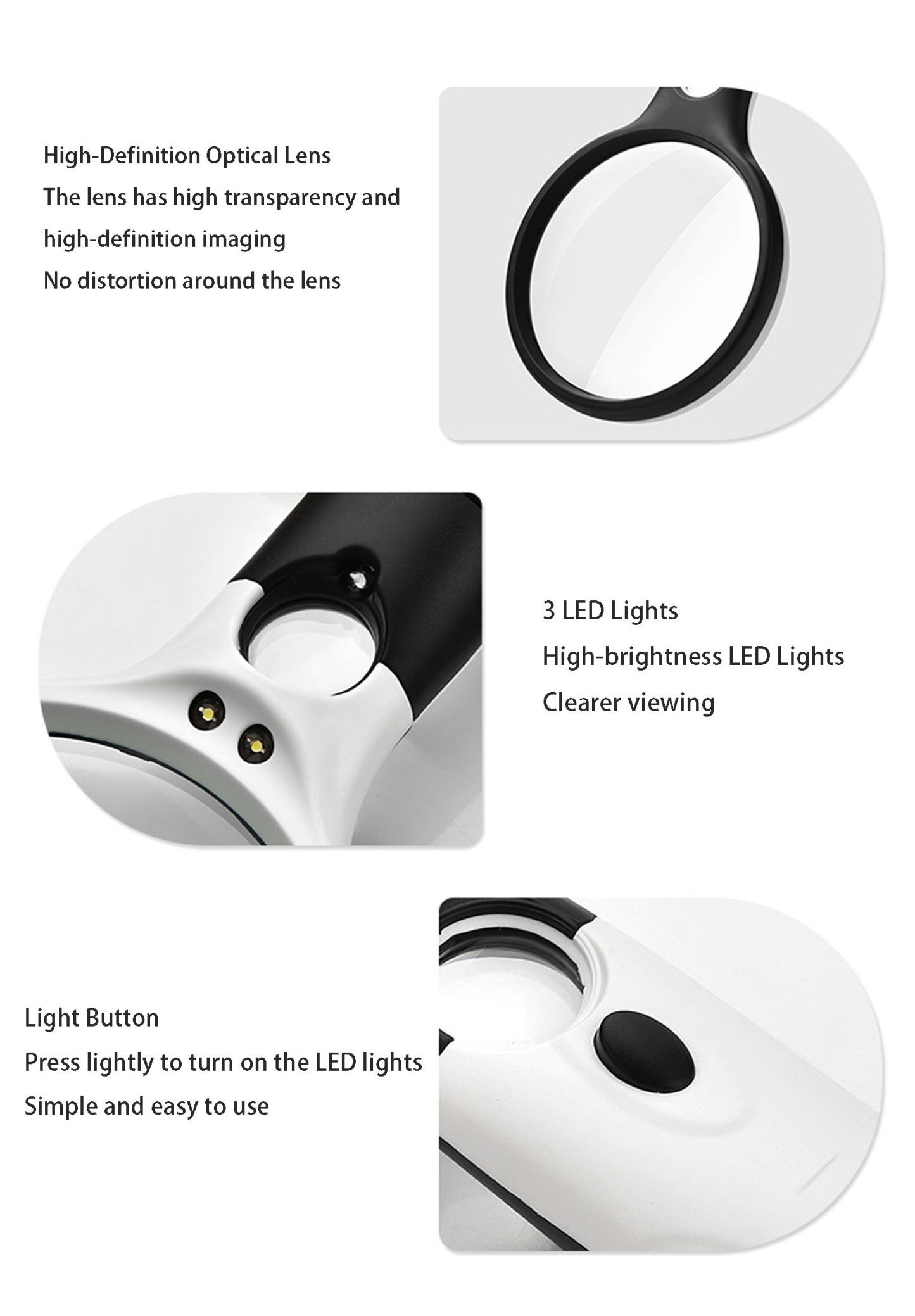 Handheld Magnifier with LED Light
