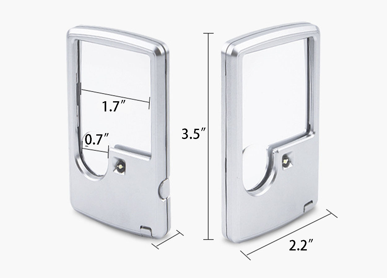 LED Light Square Magnifier