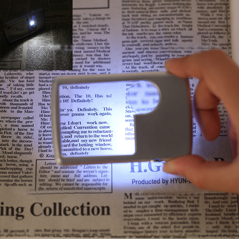LED Light Square Magnifier