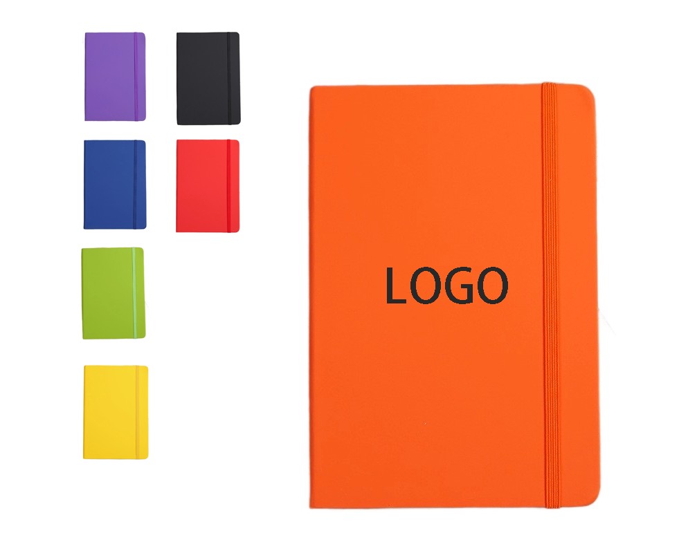 Faux Leather Elastic Strap Notebook