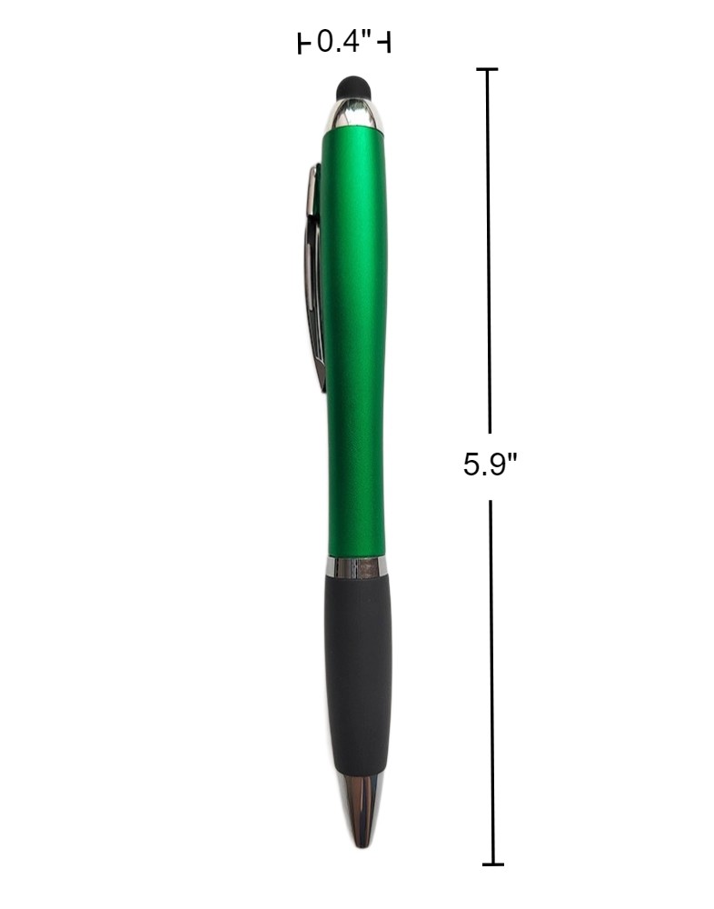 Twist Action LED Ballpoint Pen With Stylus