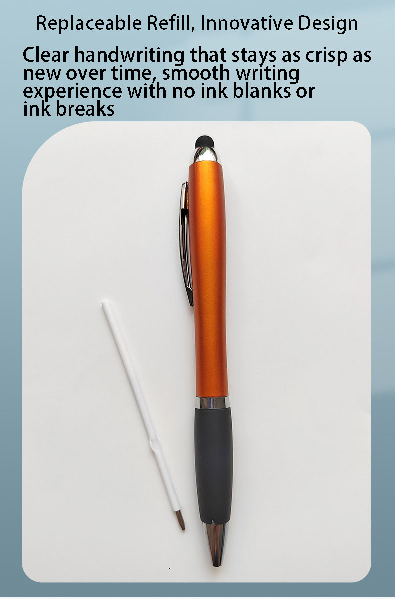 Twist Action LED Ballpoint Pen With Stylus