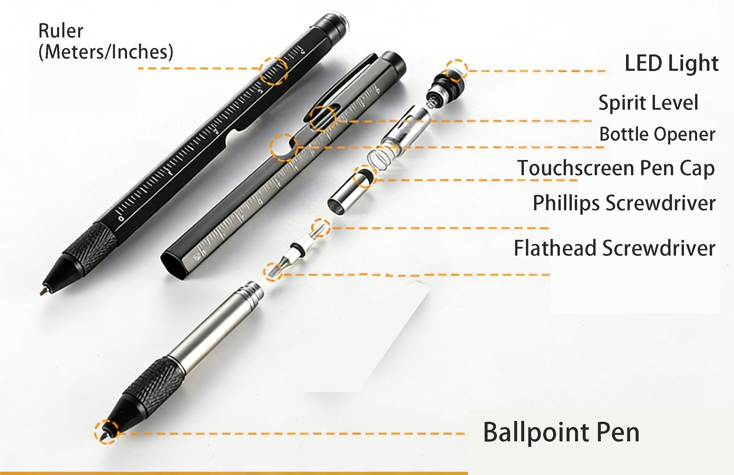 Multi-Function LED Tool Pen