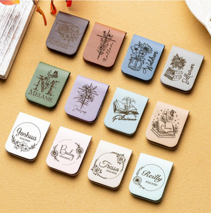 PU Leather Magnetic Bookmark