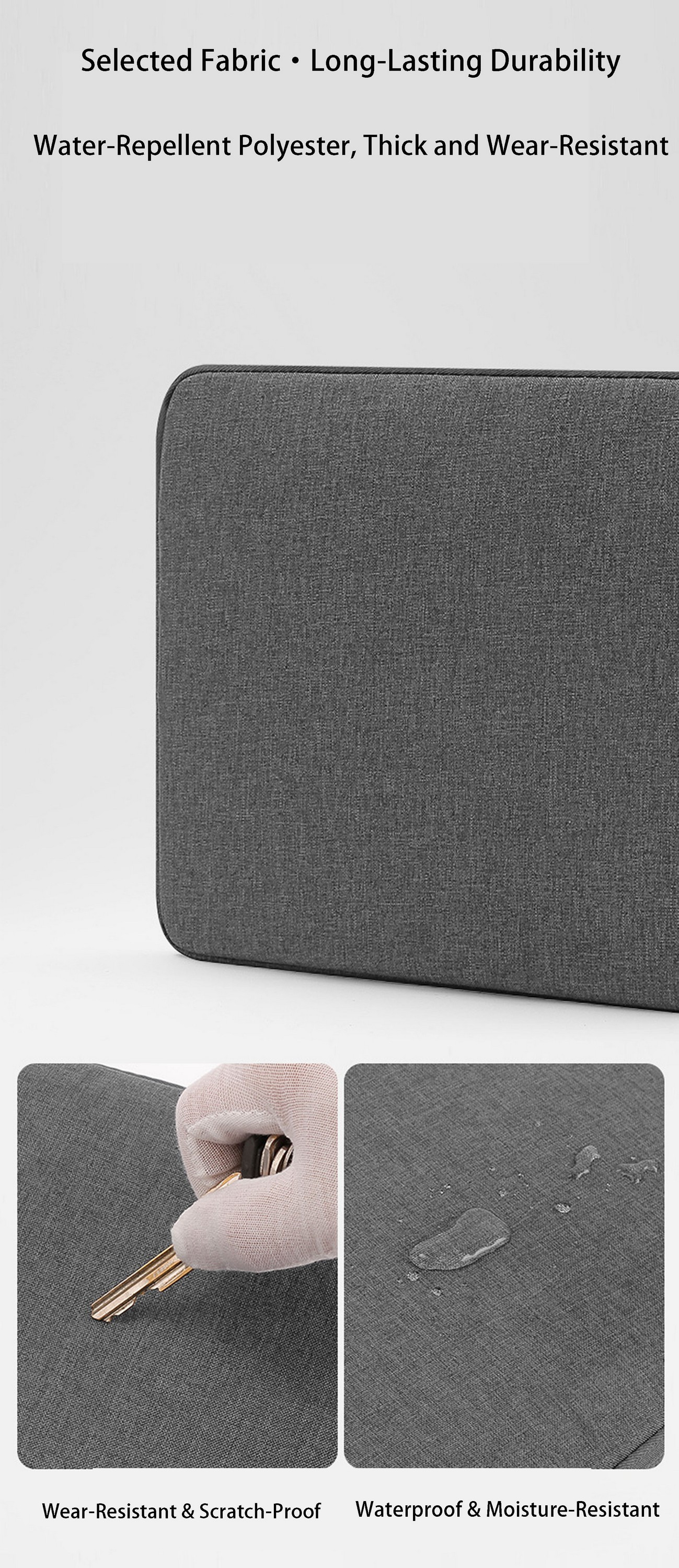 17"-Oxford Cloth Fleece Lined Laptop Sleeve