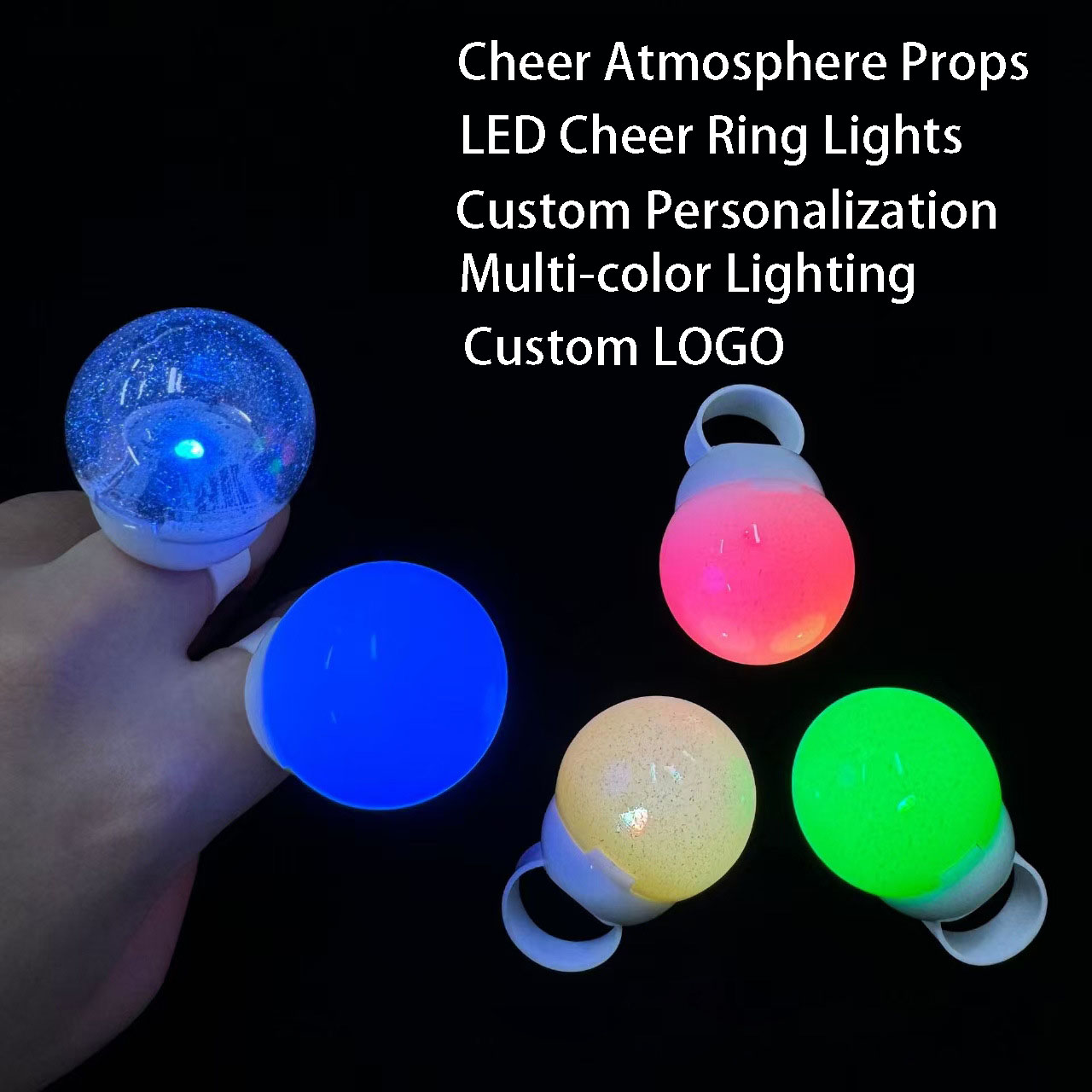 LED Light-Up Spherical Ring