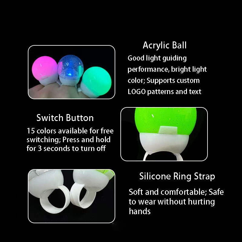 LED Light-Up Spherical Ring