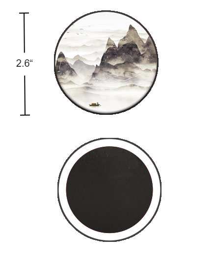 Round Ceramic Fridge Magnet