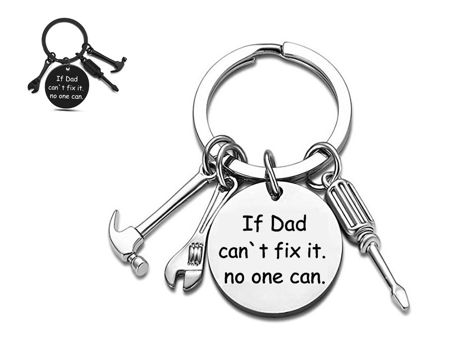 Stainless Steel Father's Day Tool Keychain