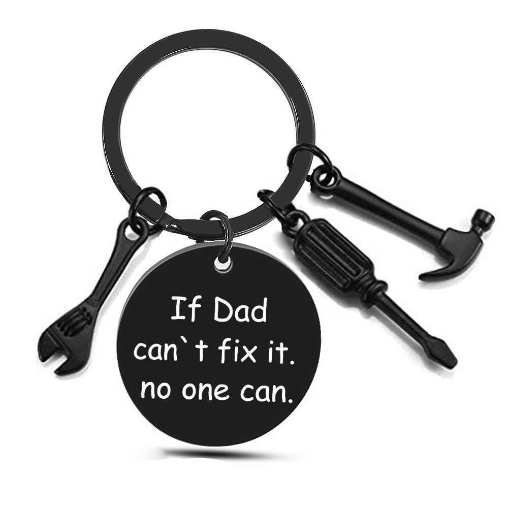 Stainless Steel Father's Day Tool Keychain