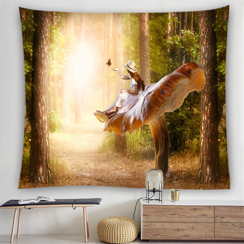 Full Color Print Polyester Wall Hanging Tapestry-78"x59"