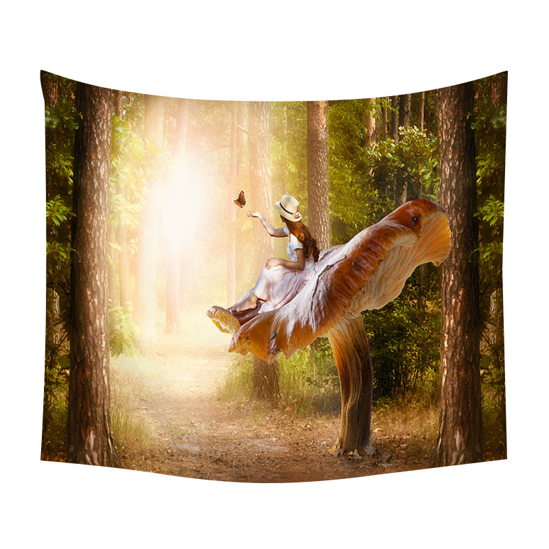 Full Color Print Polyester Wall Hanging Tapestry-78"x59"