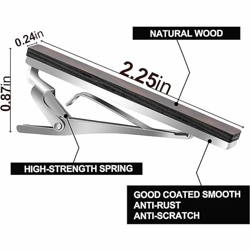 Natural Wood Tie Clip