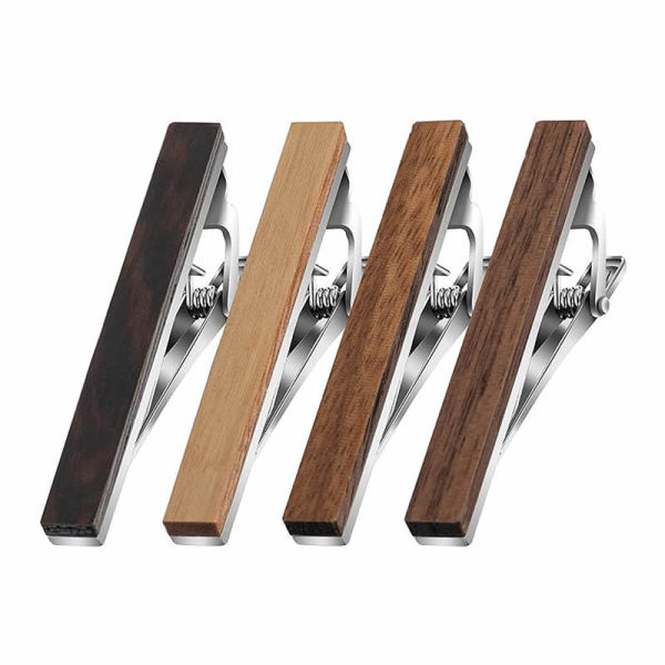 Natural Wood Tie Clip