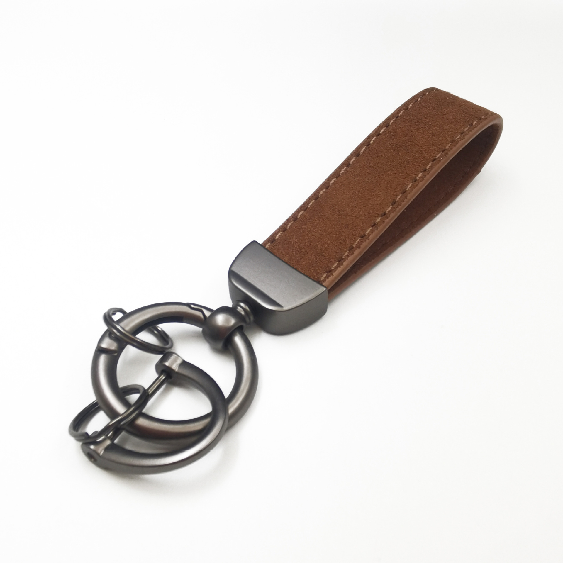 Faux Leather Car Keychain