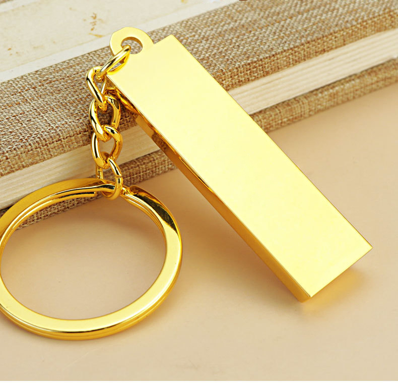Simulated Gold Bar Key Chain