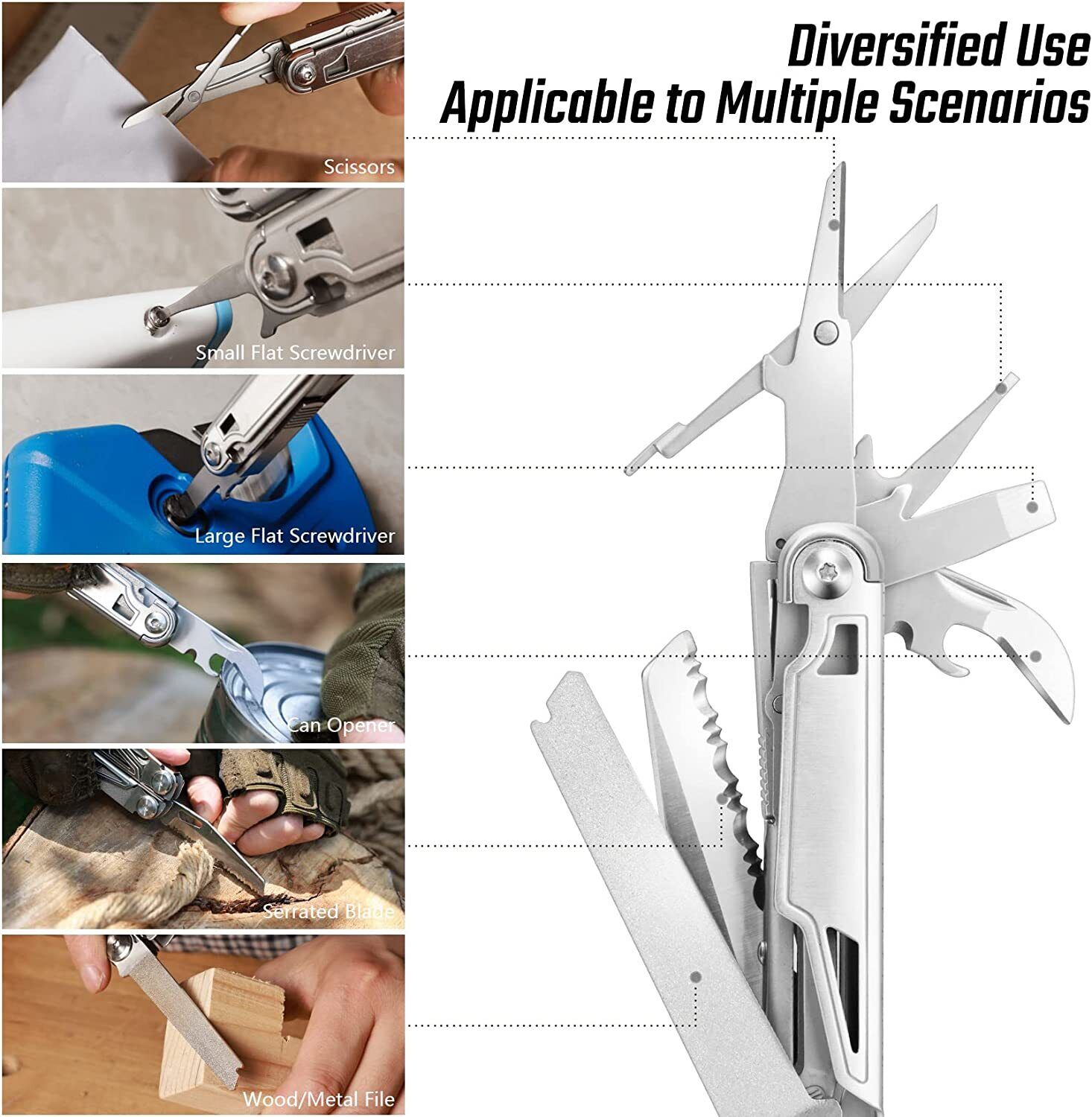 16-in-1 Portable Multifunctional Folding Pliers