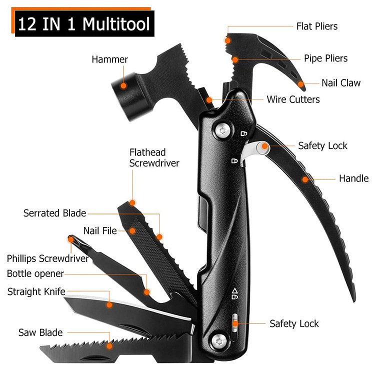 12 In 1 Multi-Function Stainless Steel Pliers