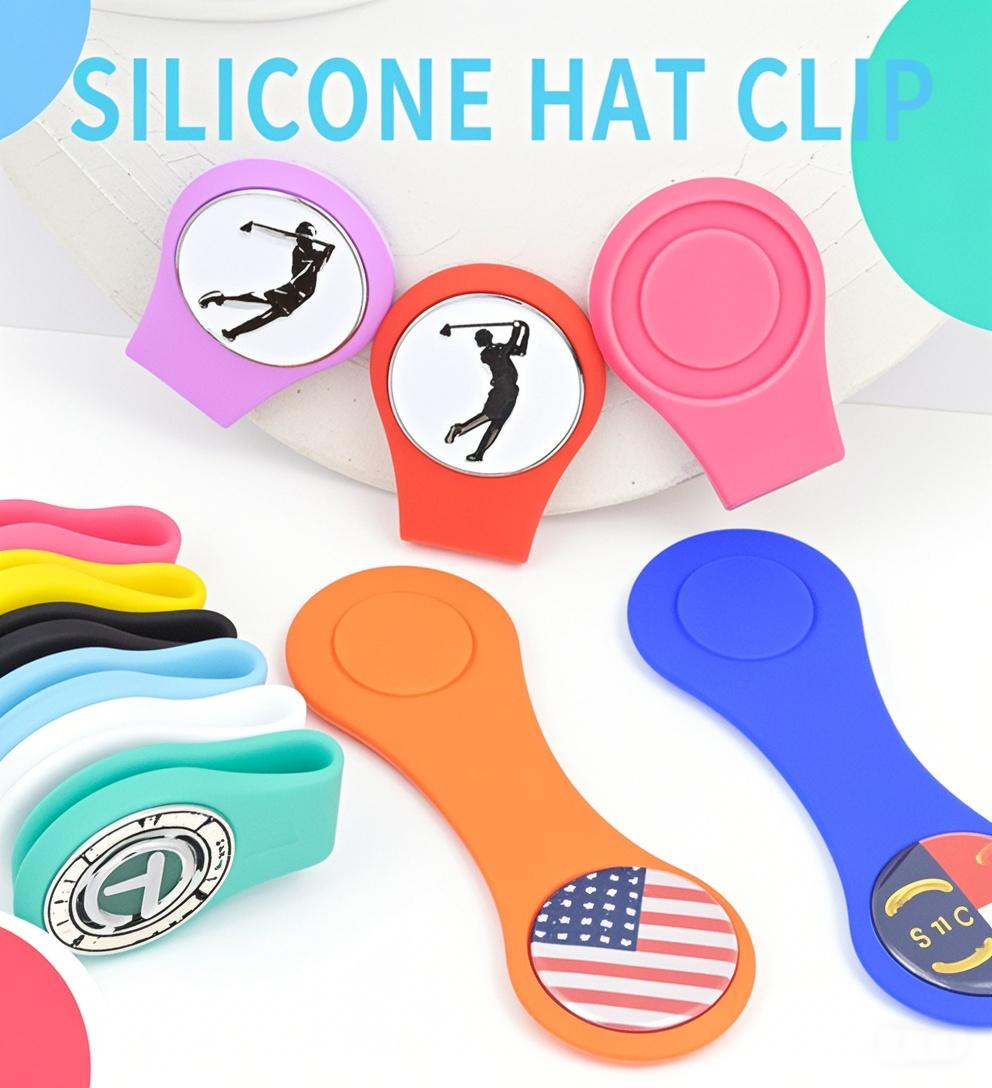 Silicone Magnetic Golf Hat Clip with Ball Marker