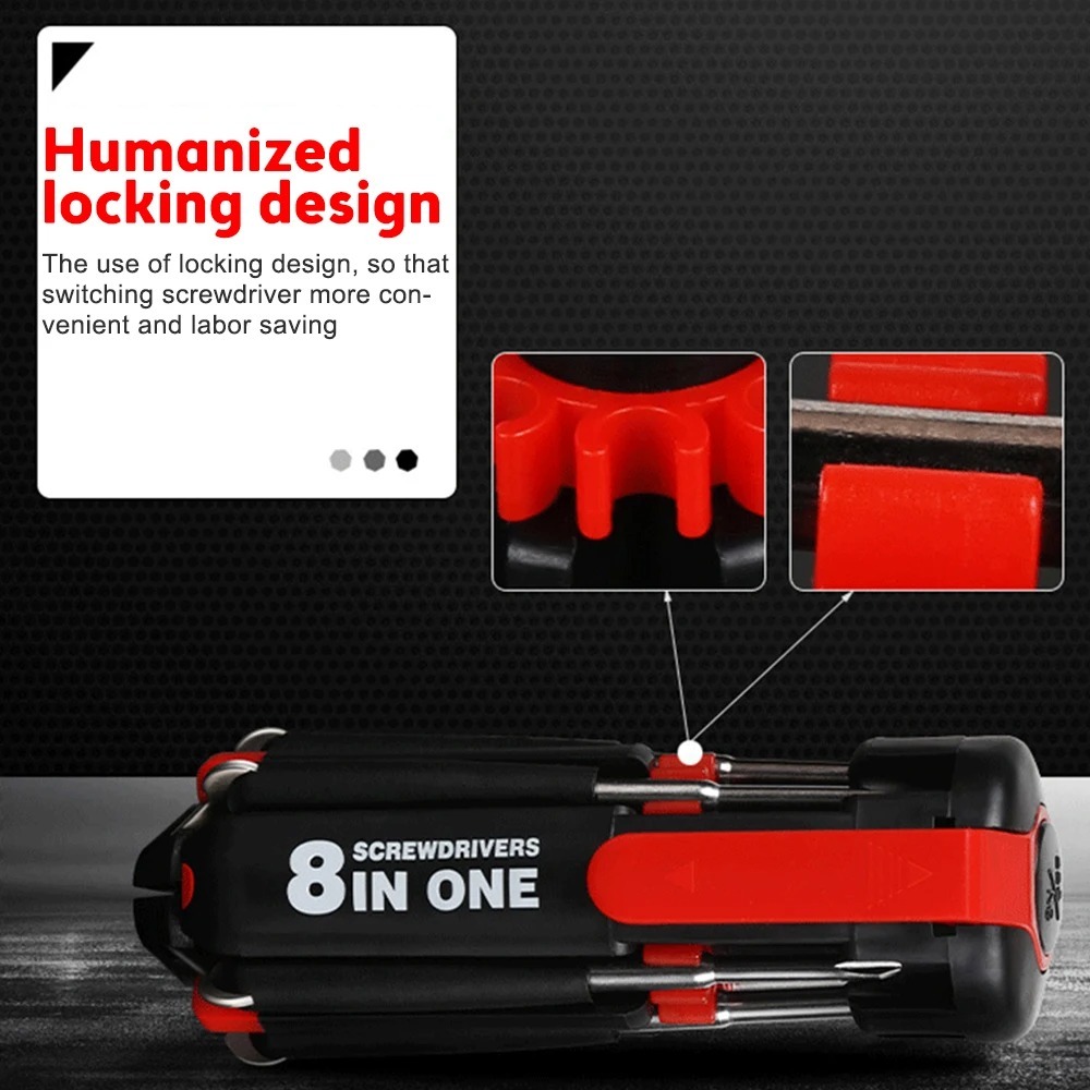 8-in-1 Screwdriver Set With Flashlight