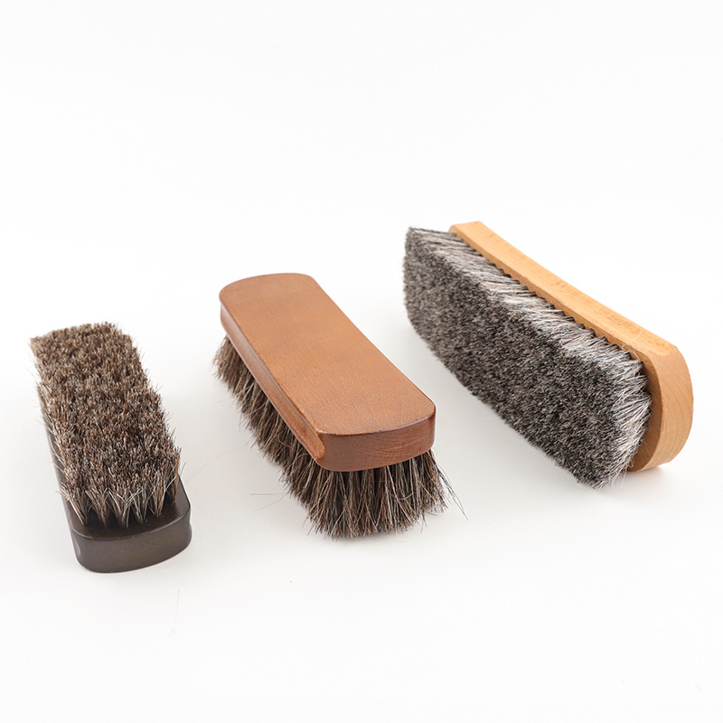 5.9" Wood Horsehair Shoe Brush