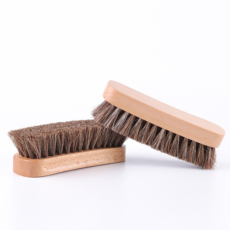 5.9" Wood Horsehair Shoe Brush