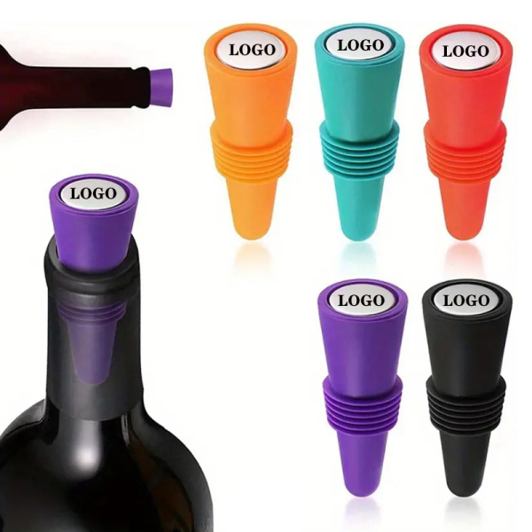 Silicone Stainless Steel Wine Bottle Stopper