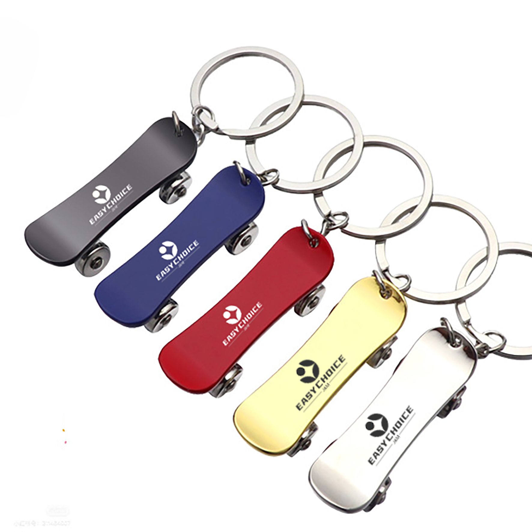 Skateboard Metal Keyring