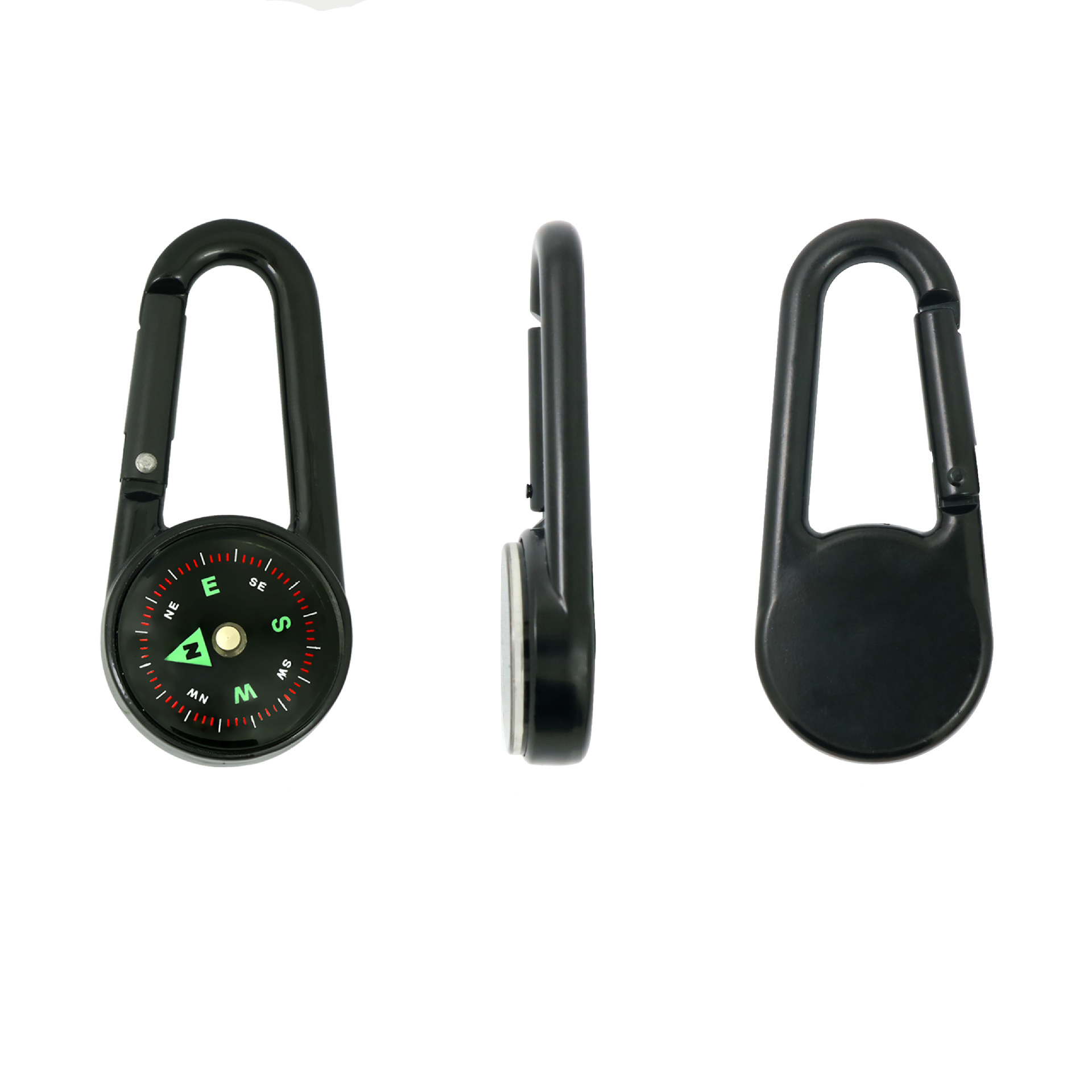 Metal Carabiner With Compass