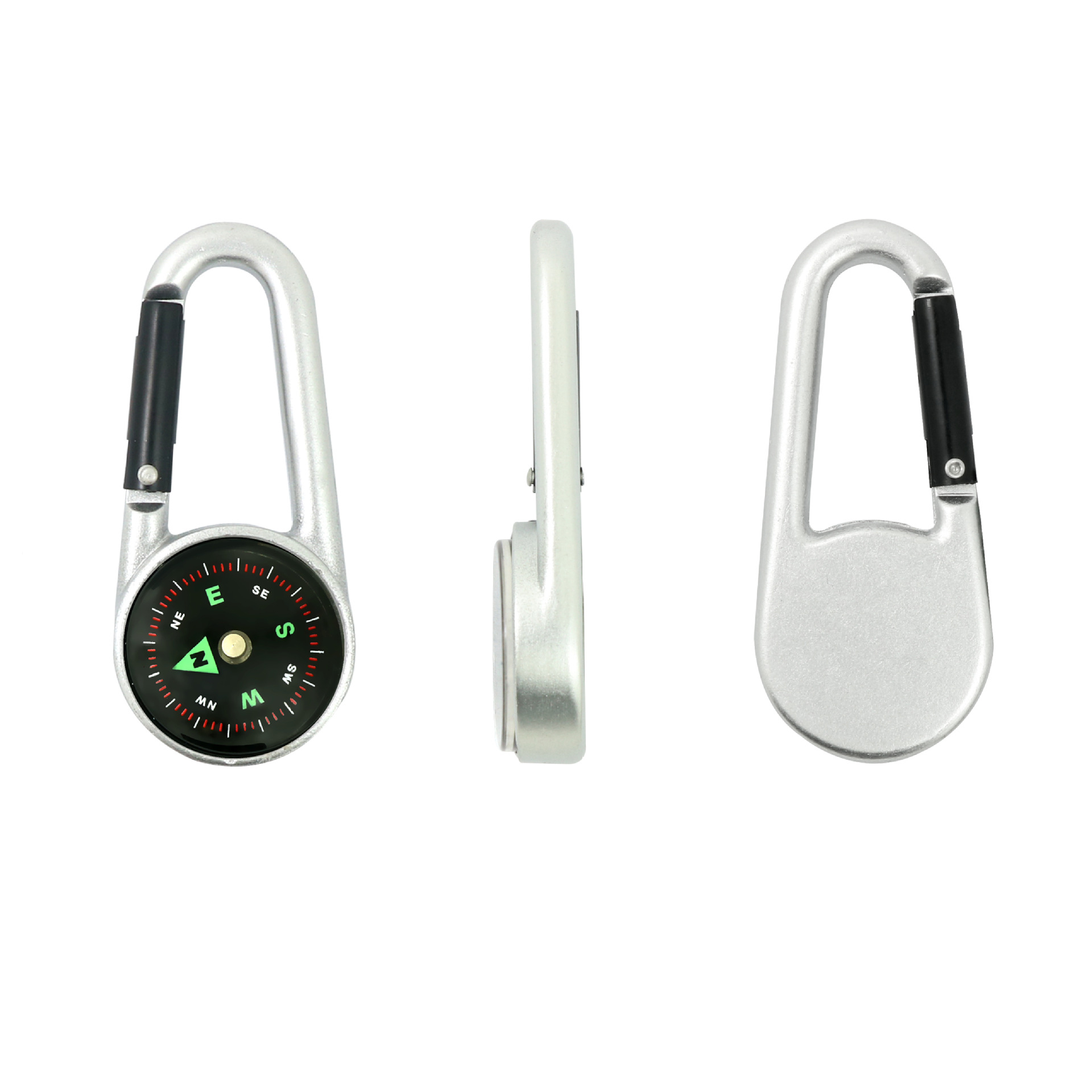 Metal Carabiner With Compass