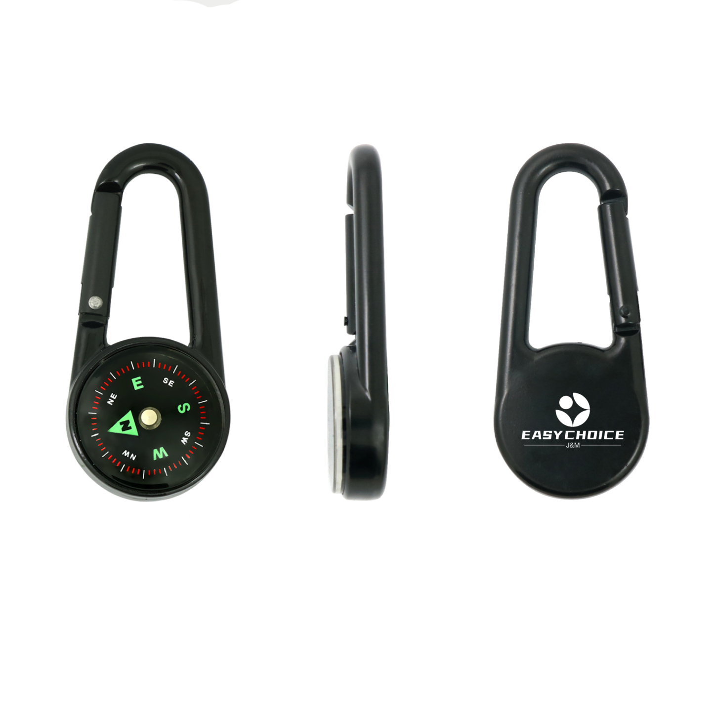 Metal Carabiner With Compass