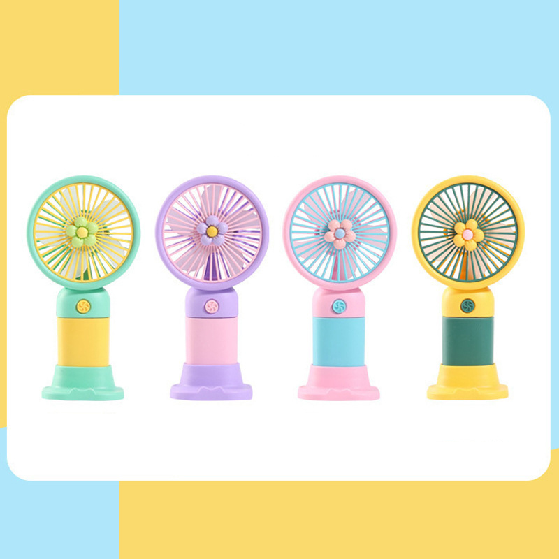 Flowers Pattern Electric Handheld Fan