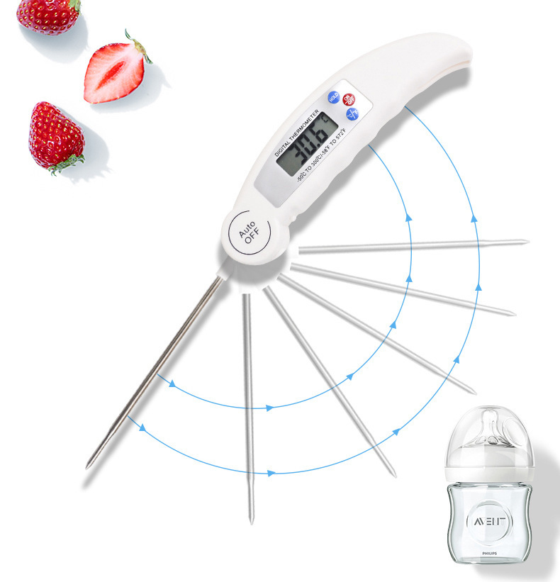 Foldable Digital LCD Screen Food Thermometer