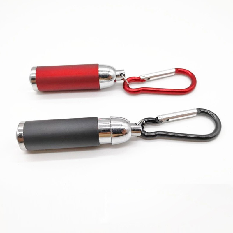 Mini Aluminum Flashlight Keychain with Carabiner