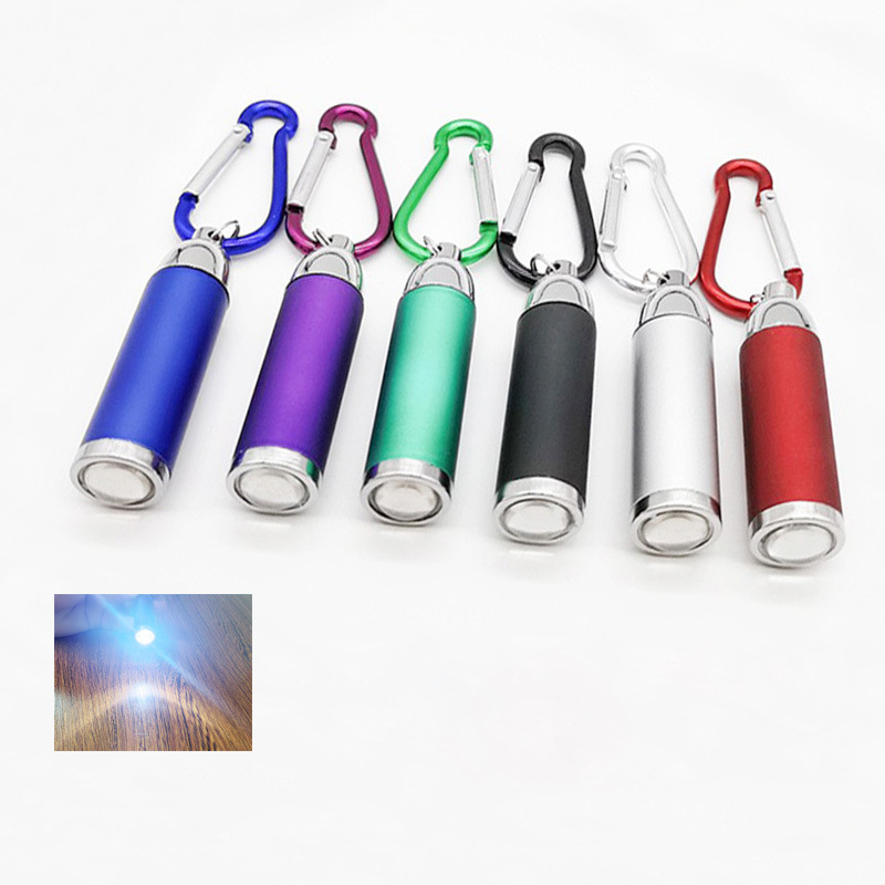 Mini Aluminum Flashlight Keychain with Carabiner