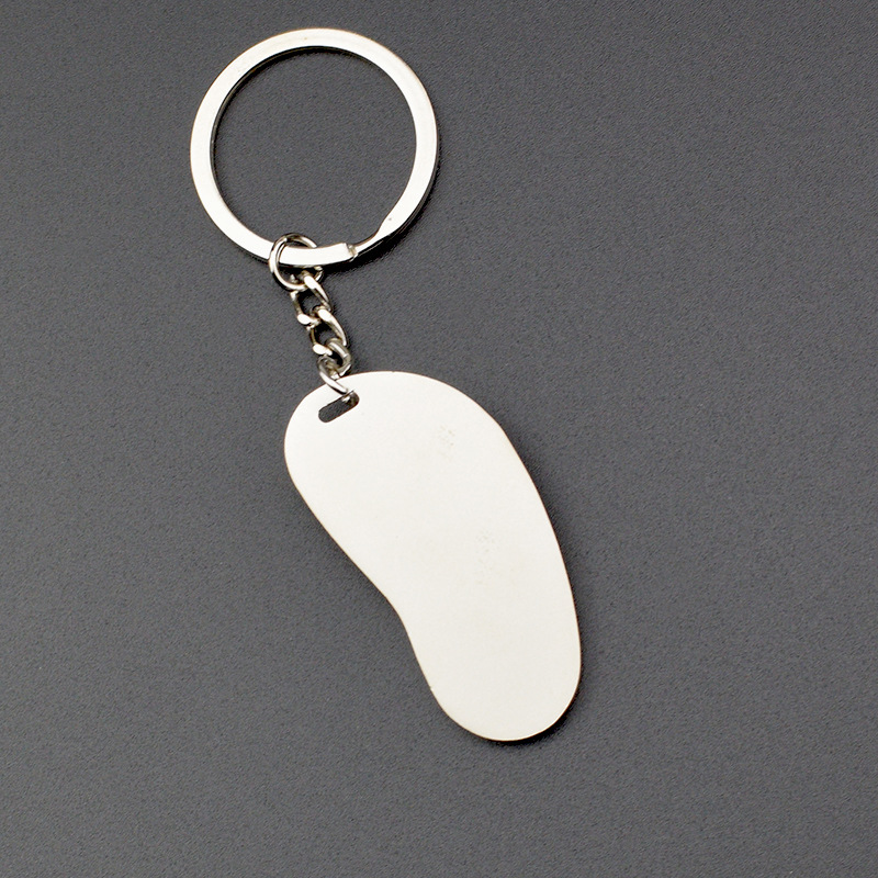 Mini Stainless Steel Flip Flop Keychain