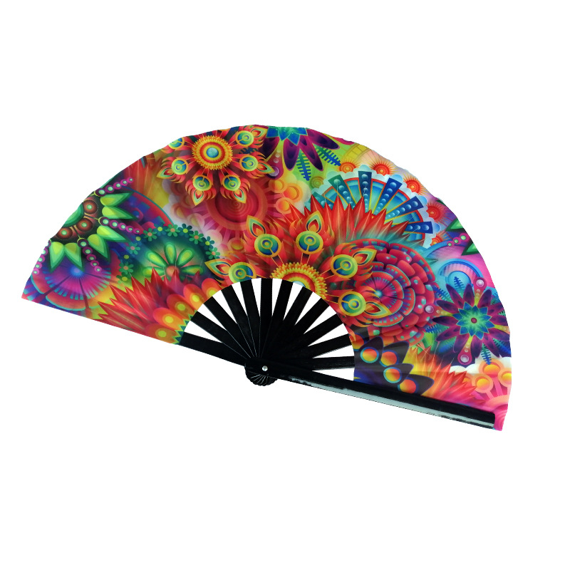13" Full Color Bamboo Hand Fan