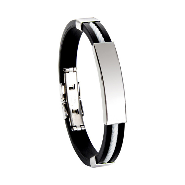 Braided Cord Stainless Steel Wristband