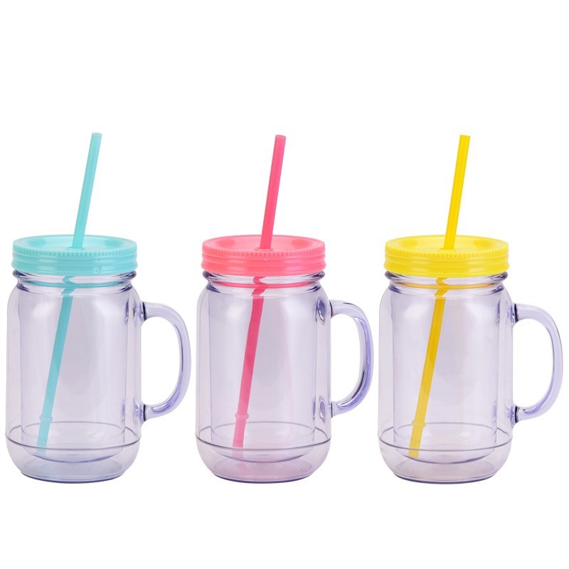 20 oz. Double Wall Mason Jars with Handle