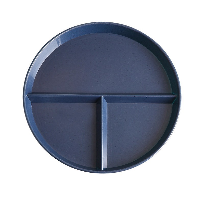 Wheat Straw & PP 3 Grids Divided Portion Meal Plate